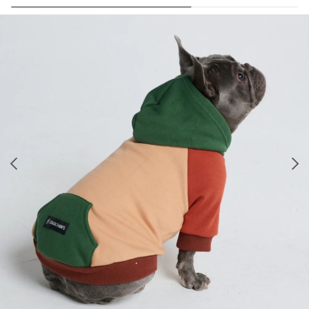 Spark Paws Stylish Green and Tan Dog Hoodie